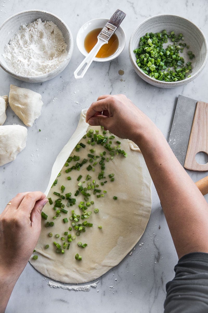 Vegan Chinese Scallion Pancakes - Cook Republic