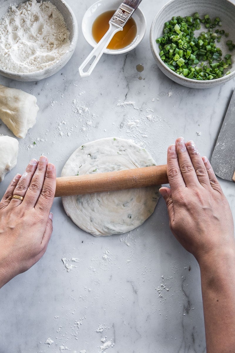 Vegan Chinese Scallion Pancakes - Cook Republic