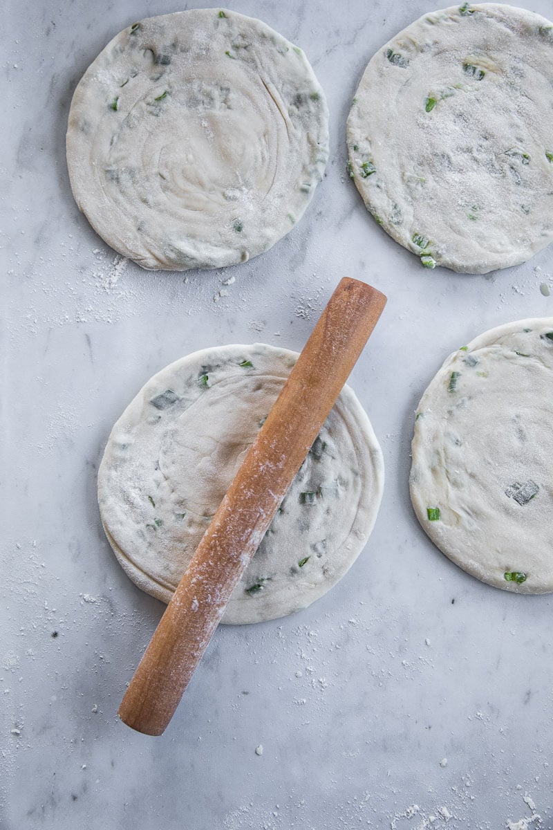 vVegan Chinese Scallion Pancakes - Cook Republic