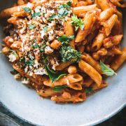 Vegan Chickpea Chilli Pasta With Sourdough Crumbs - Cook Republic #veganpasta #chickpeapasta