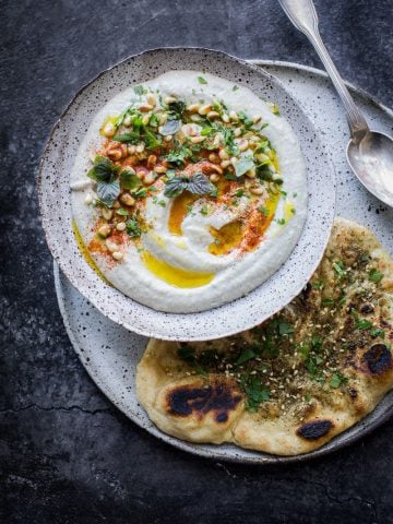 Homemade Baba Ghanoush And Lebanese Flatbread - Cook Republic #yeastbread #babaganoush #flatbread