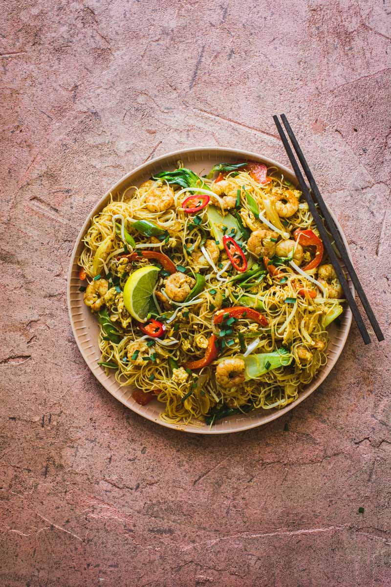 Just Prawn Singapore Noodles - Cook Republic #glutenfree #noodlerecipe