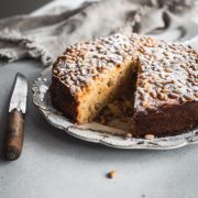 Apple Pine Nut Ricotta Cake - Cook Republic #ricottacake #italiancake #applecake #bakingrecipe