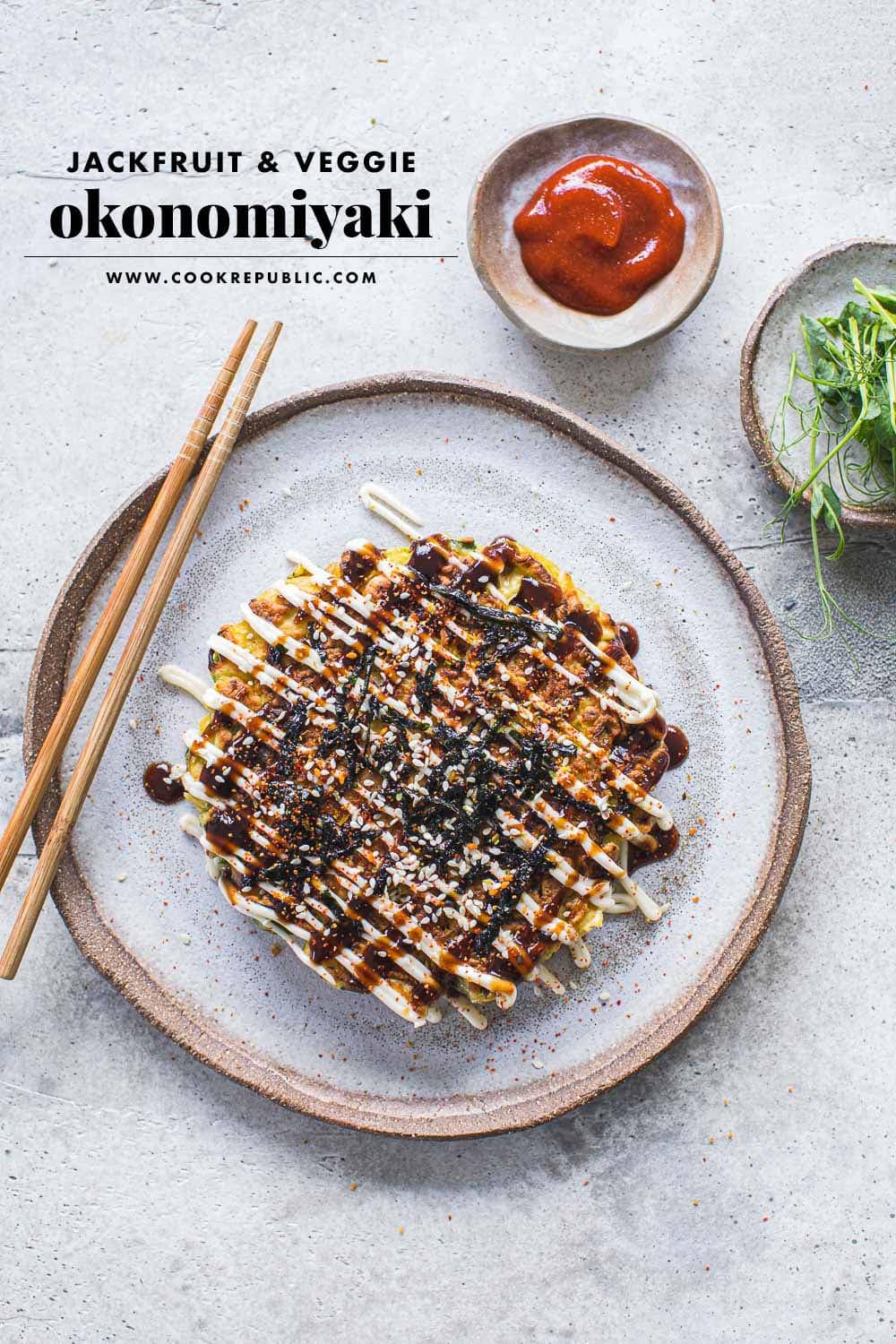 Jackfruit Veggie Okonomiyaki - Cook Republic