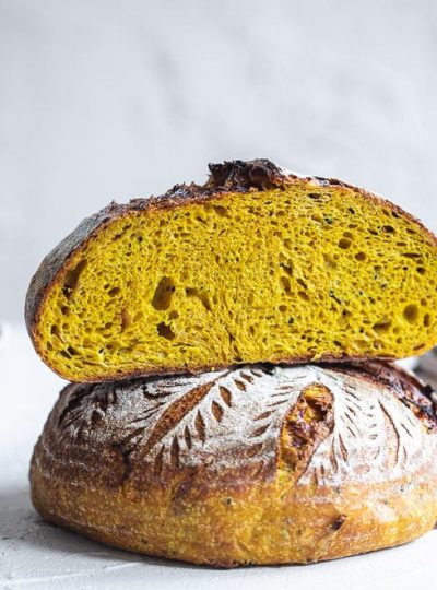 Turmeric Sourdough With Caramelized Onion And Nigella Seeds