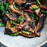 Vegan Chinese Chilli Eggplant - Cook Republic #vegandinner #eggplant #chineserecipe