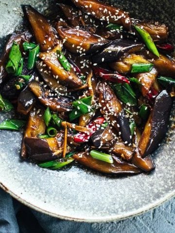 Vegan Chinese Chilli Eggplant - Cook Republic #vegandinner #eggplant #chineserecipe