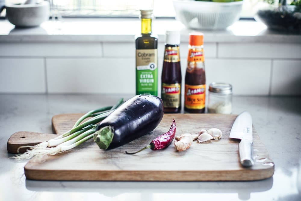 Vegan Chinese Chilli Eggplant - Cook Republic #vegandinner #eggplant #chineserecipe