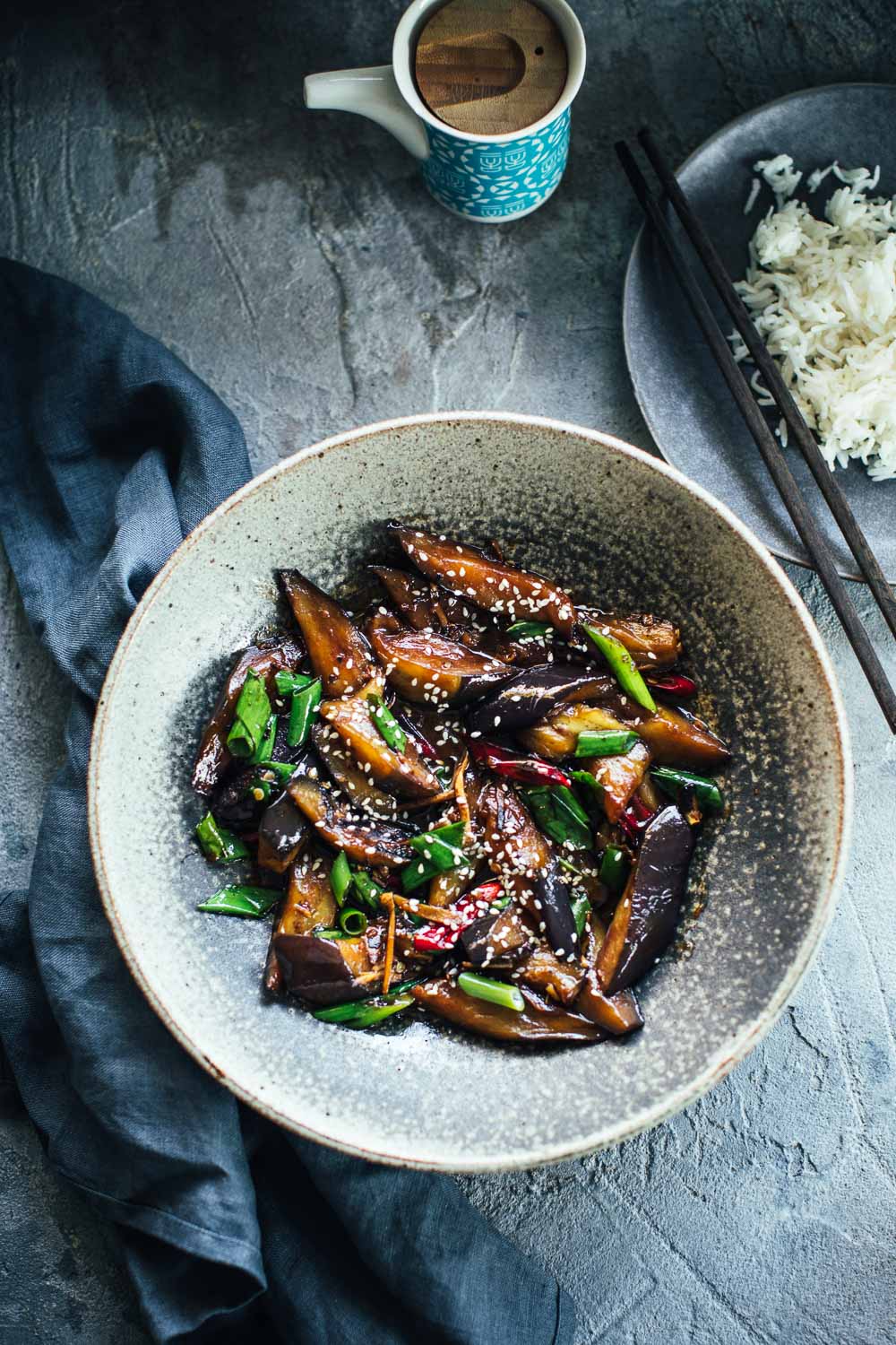 Vegan Chinese Chilli Eggplant - Cook Republic #vegandinner #eggplant #chineserecipe