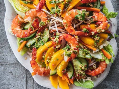 Thai Prawn And Mango Salad - Cook Republic #thaisalad #glutenfreesalad #prawnmango