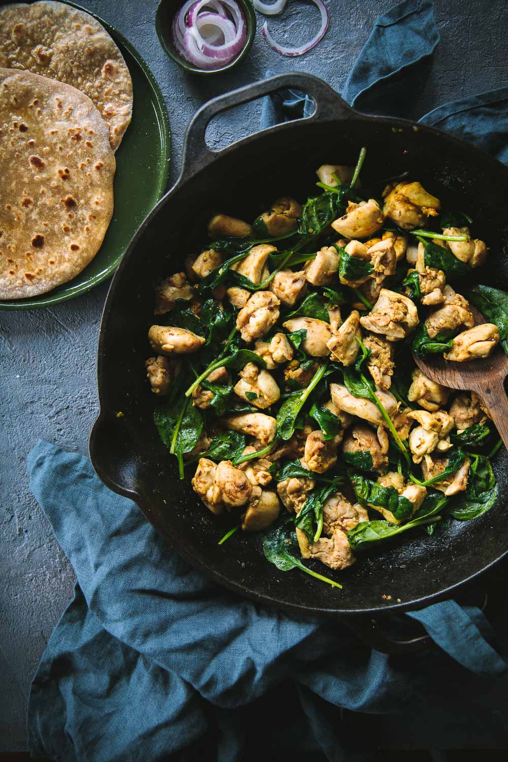 Spinach Garlic Chicken Masala - Cook Republic