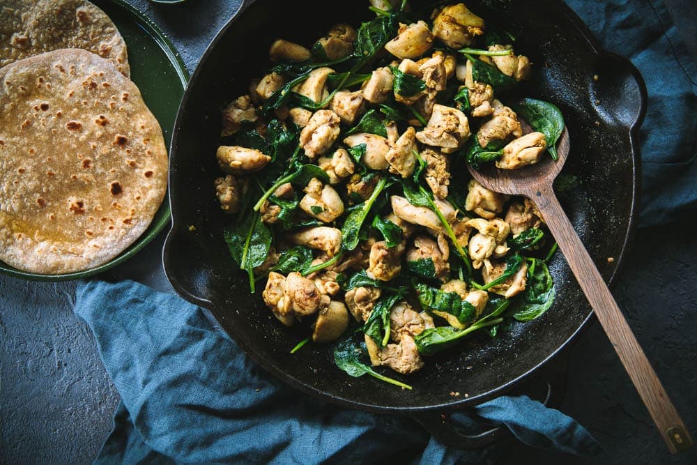Spinach Garlic Chicken Masala - Cook Republic