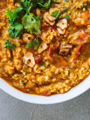 Tomato Garlic Dal - Cook Republic #glutenfreedinner #dalrecipe #vegan