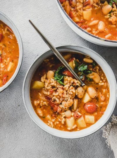 Risotto Soup (Butter Bean And Rice Minestrone)