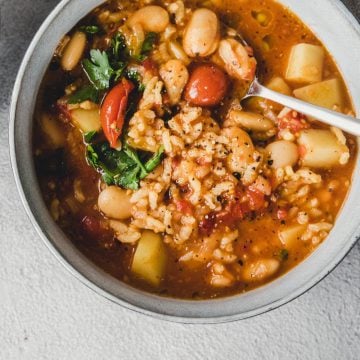 Risotto Soup - Butter Bean And Rice Minestrone / Cook Republic #vegan #risotto #vegansoup