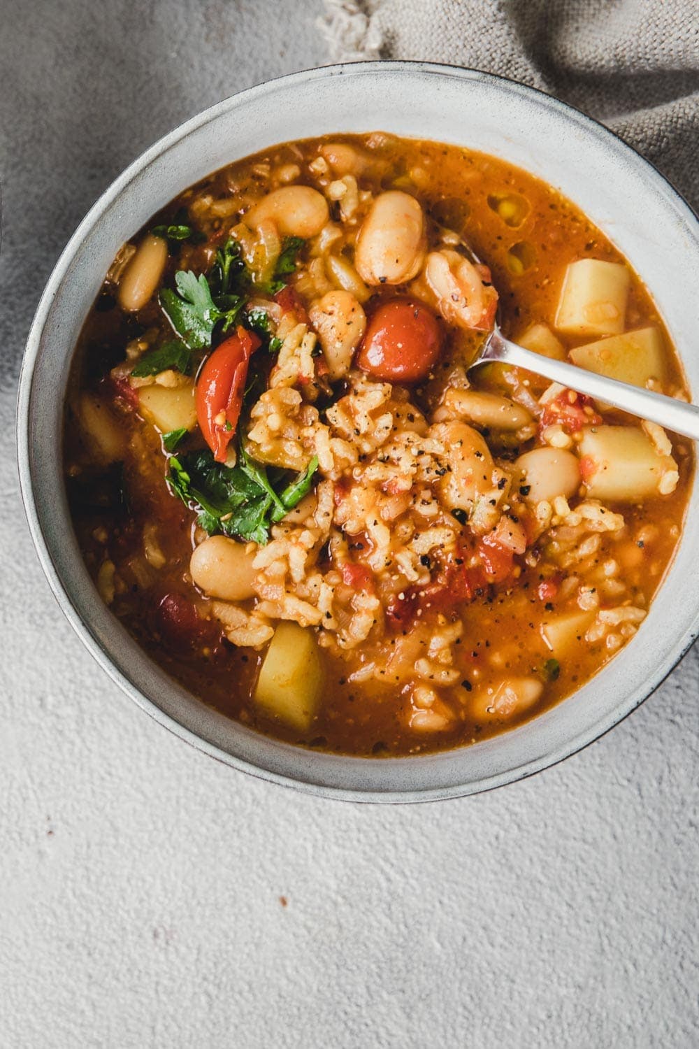 RISOTTO SOUP (BUTTER BEAN AND RICE MINESTRONE)-image