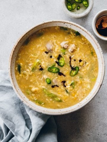 Indo-Chinese Chicken Sweetcorn Egg Drop Soup / Cook Republic