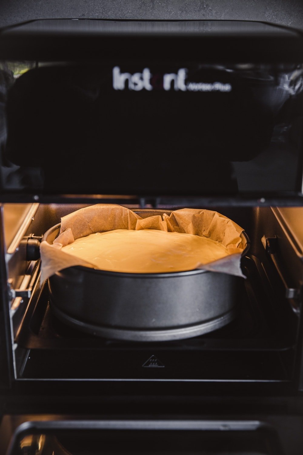Air Fryer Burnt Basque Cheesecake - Cook Republic #instantpotairfryer #instantpot #burntbasquecheesecake #cheesecake