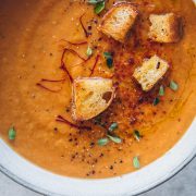 Oven Roasted Tomato Garlic Saffron Soup - Cook Republic