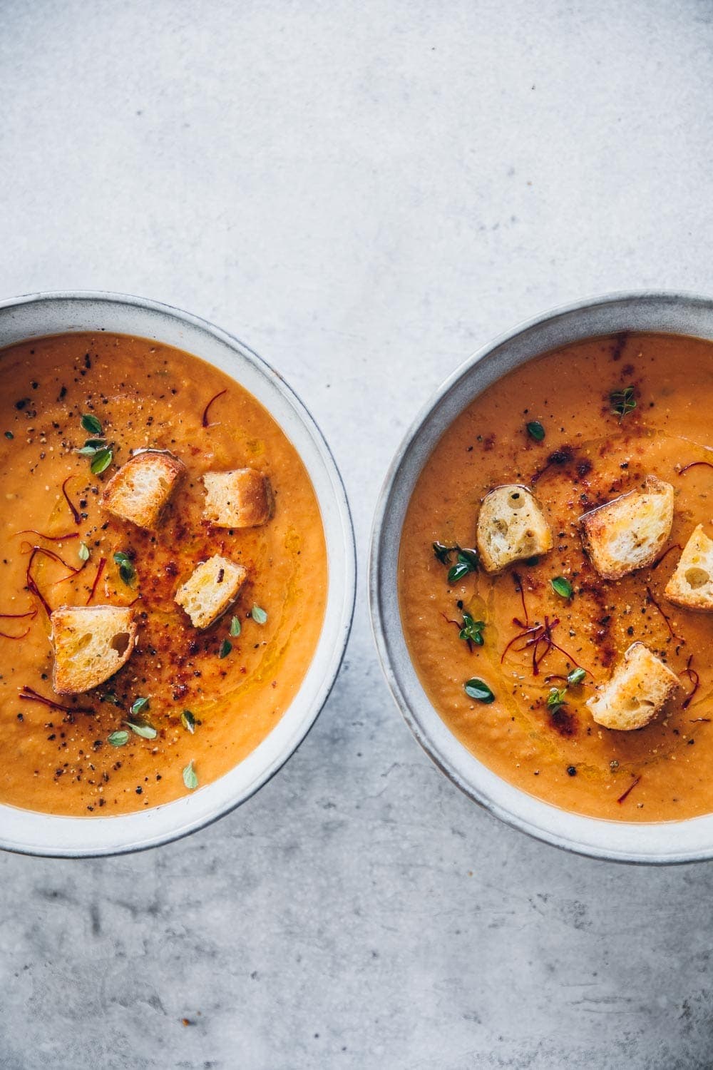 Oven Roasted Tomato Garlic Saffron Soup - Cook Republic