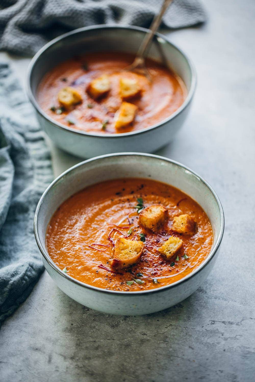Oven Roasted Tomato Garlic Saffron Soup - Cook Republic