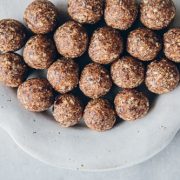 Vegan Caramel Bliss Balls - Cook Republic #vegancaramel #veganblissballs #caramelblissballs