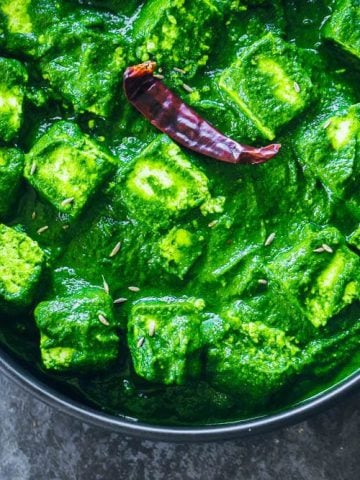 Vibrant Green Palak Paneer - Cook Republic #palakpaneer #glutenfree #vegetarian