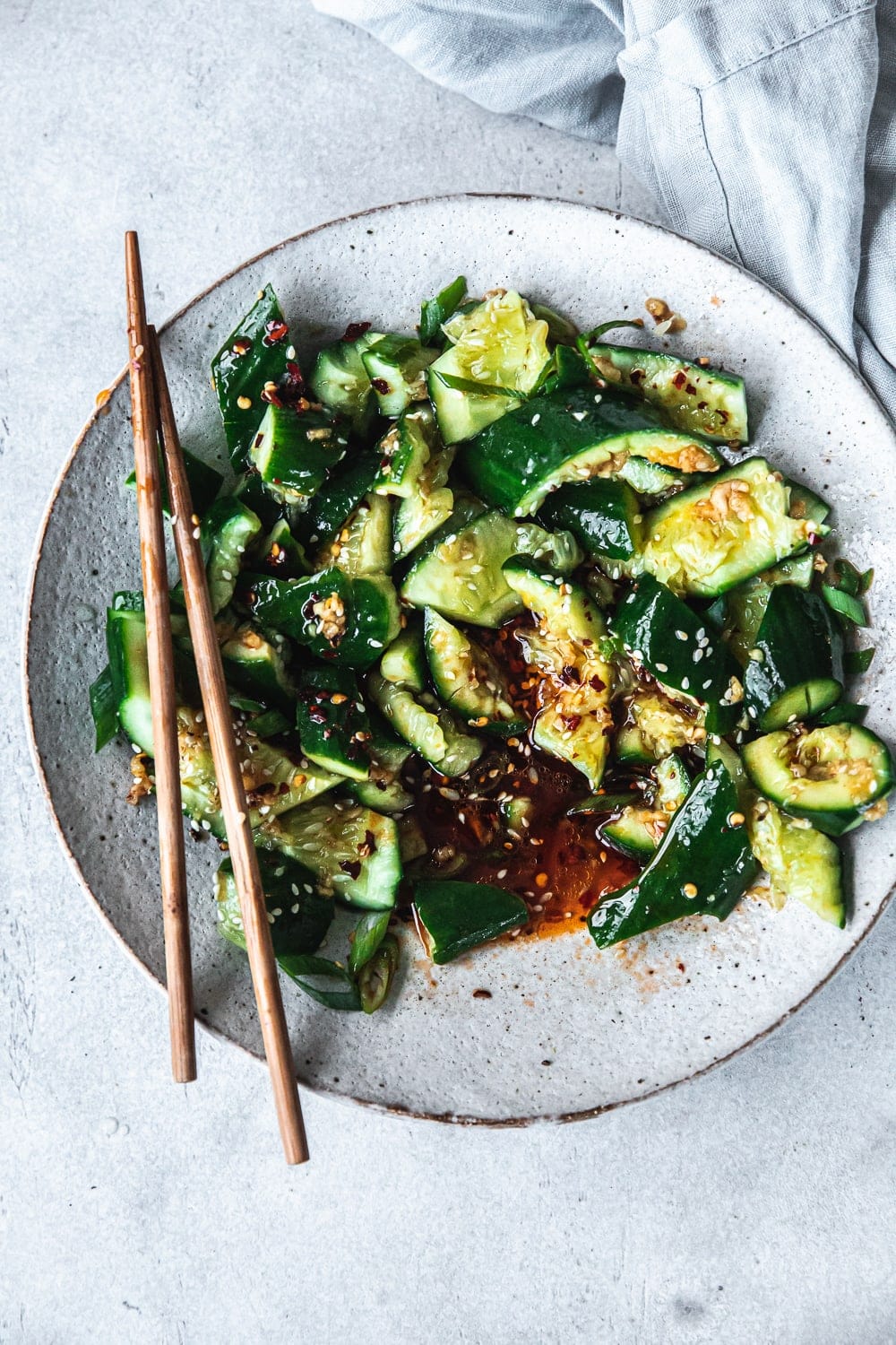 Asian Smacked Cucumber Salad - Cook Republic