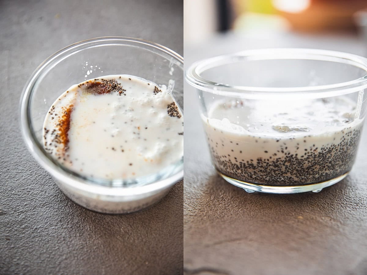 Make Coconut Milk And Chia Seed Pudding by mixing all ingredients in a bowl and refrigerating overnight.