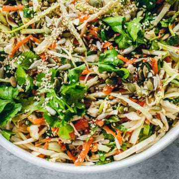 Crunchy Thai Style Cabbage Salad - Cook Republic #vegansalad #veganthai