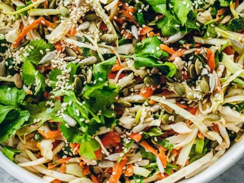 Crunchy Thai Style Cabbage Salad - Cook Republic #vegansalad #veganthai