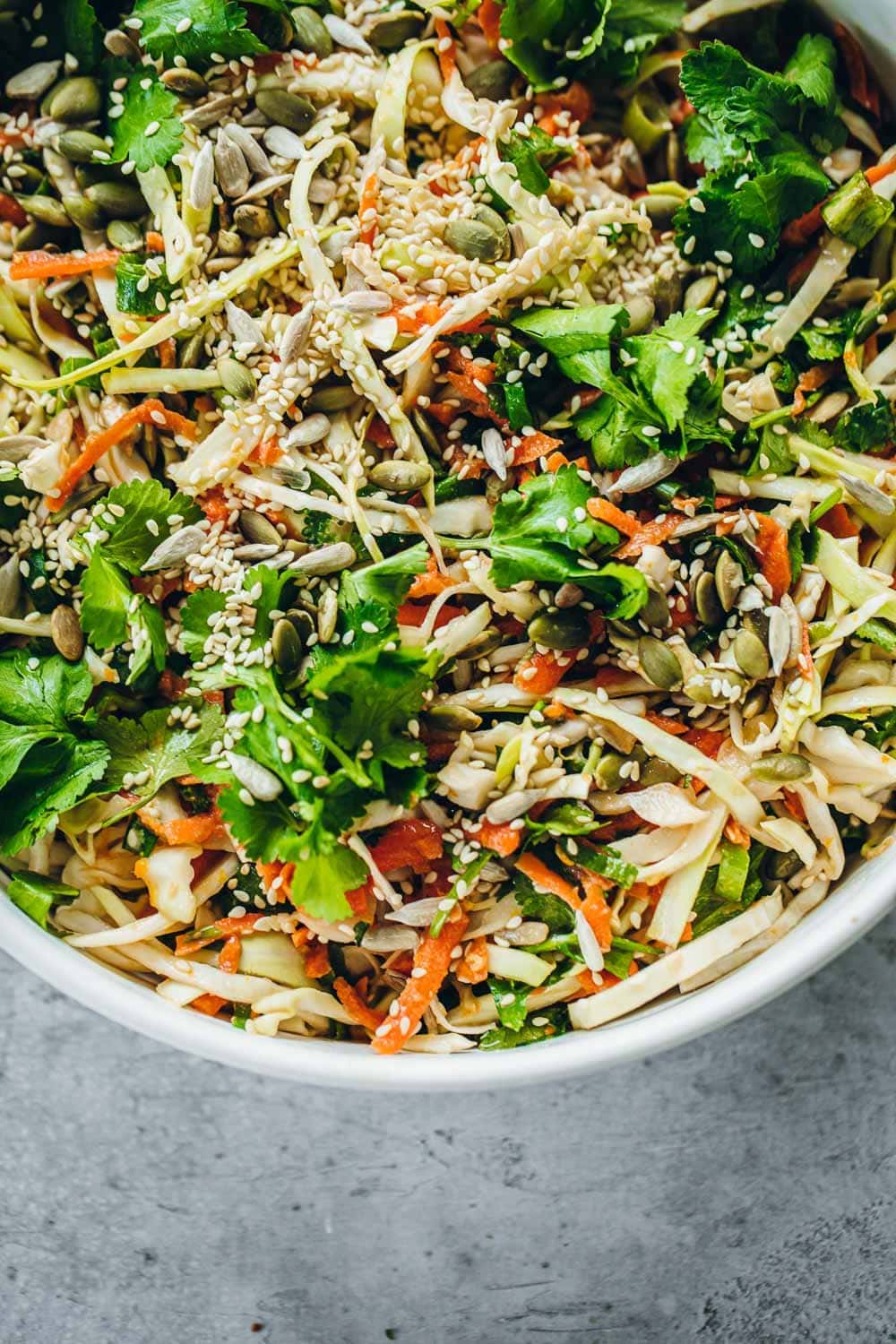 Crunchy Thai Style Cabbage Salad - Cook Republic #vegansalad #veganthai