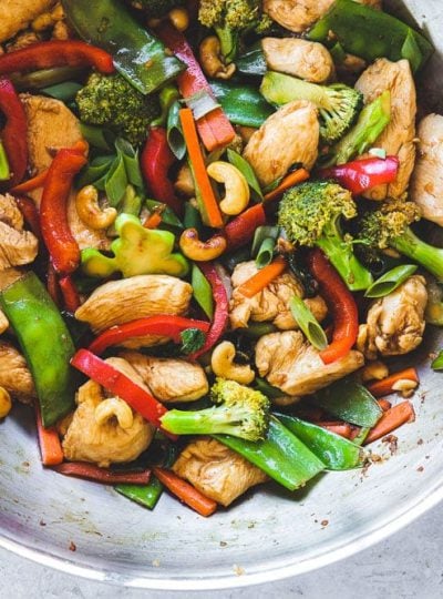 Healthier Chinese Cashew Chicken