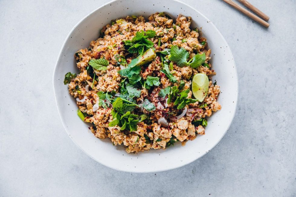 Tofu Larb (Thai Minced Tofu Salad With Lemongrass And Chilli) Cook