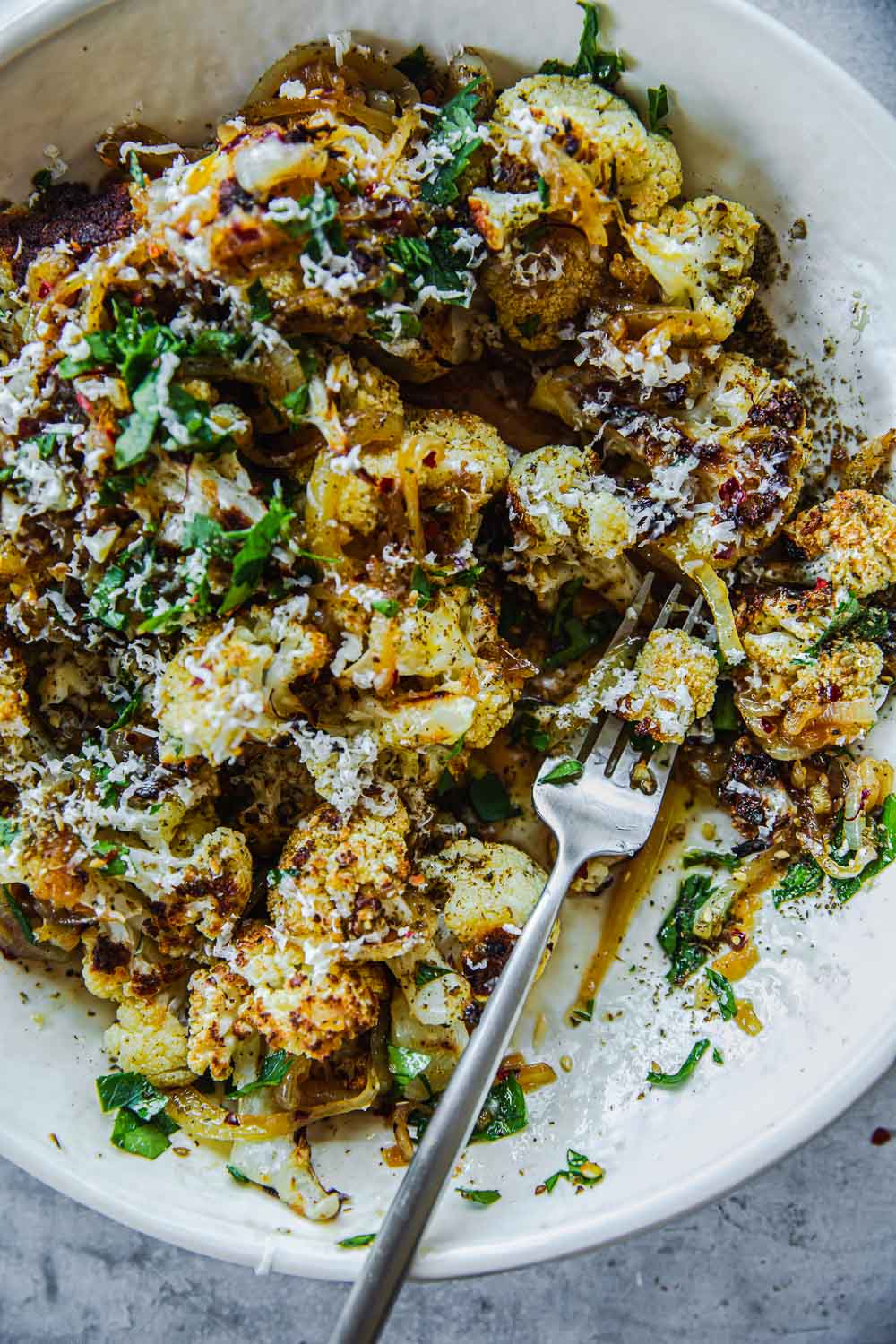 Roasted Cauliflower With Honey And Halloumi - Cook Republic