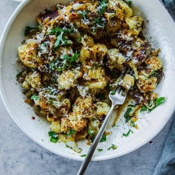 Roasted Cauliflower With Honey And Halloumi - Cook Republic