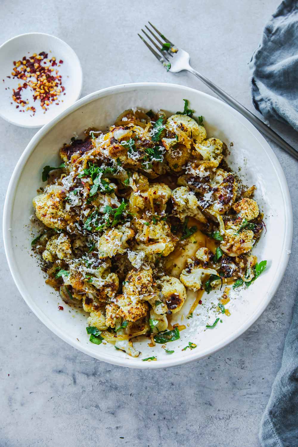 Roasted Cauliflower With Honey And Halloumi - Cook Republic