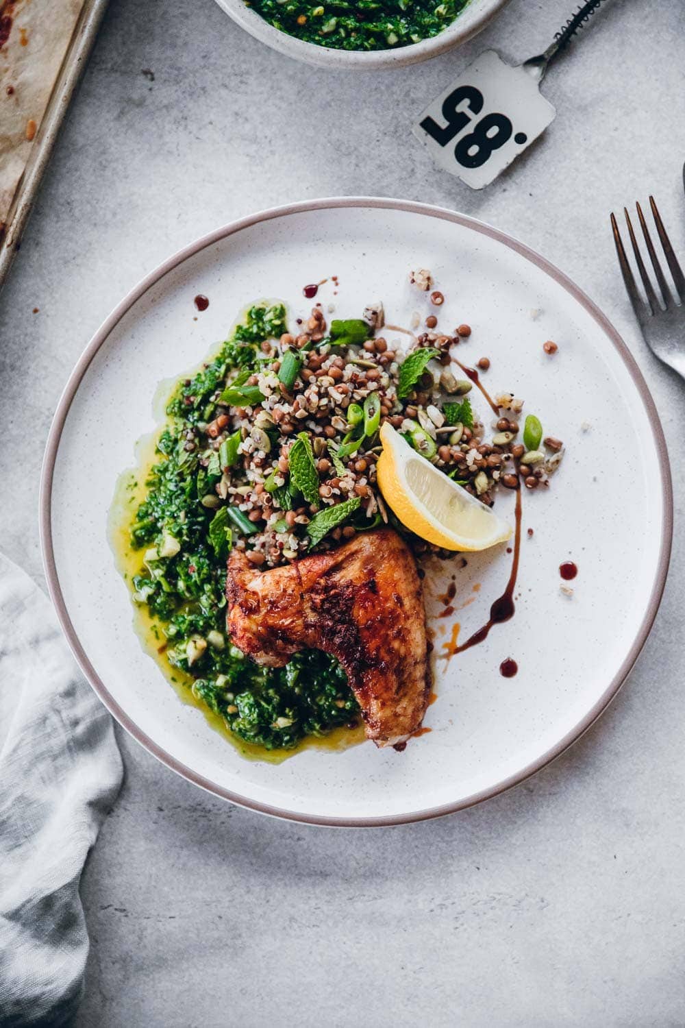 Smoky Chicken Chimichurri Lentil Salad - Cook Republic