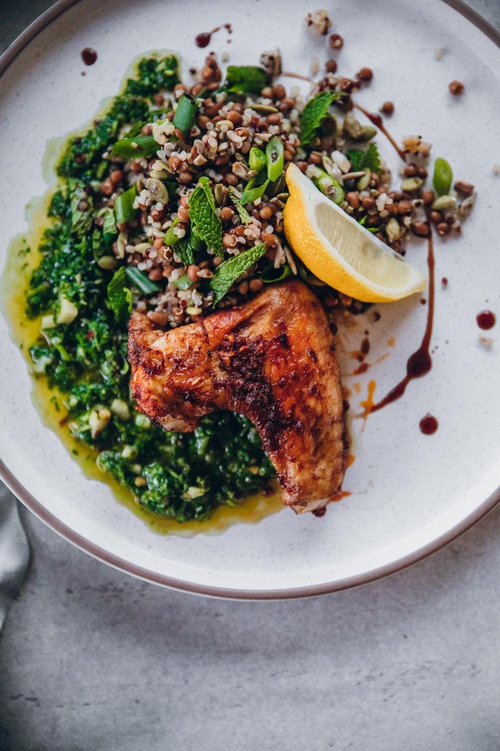 Smoky Chicken Chimichurri Lentil Salad - Cook Republic