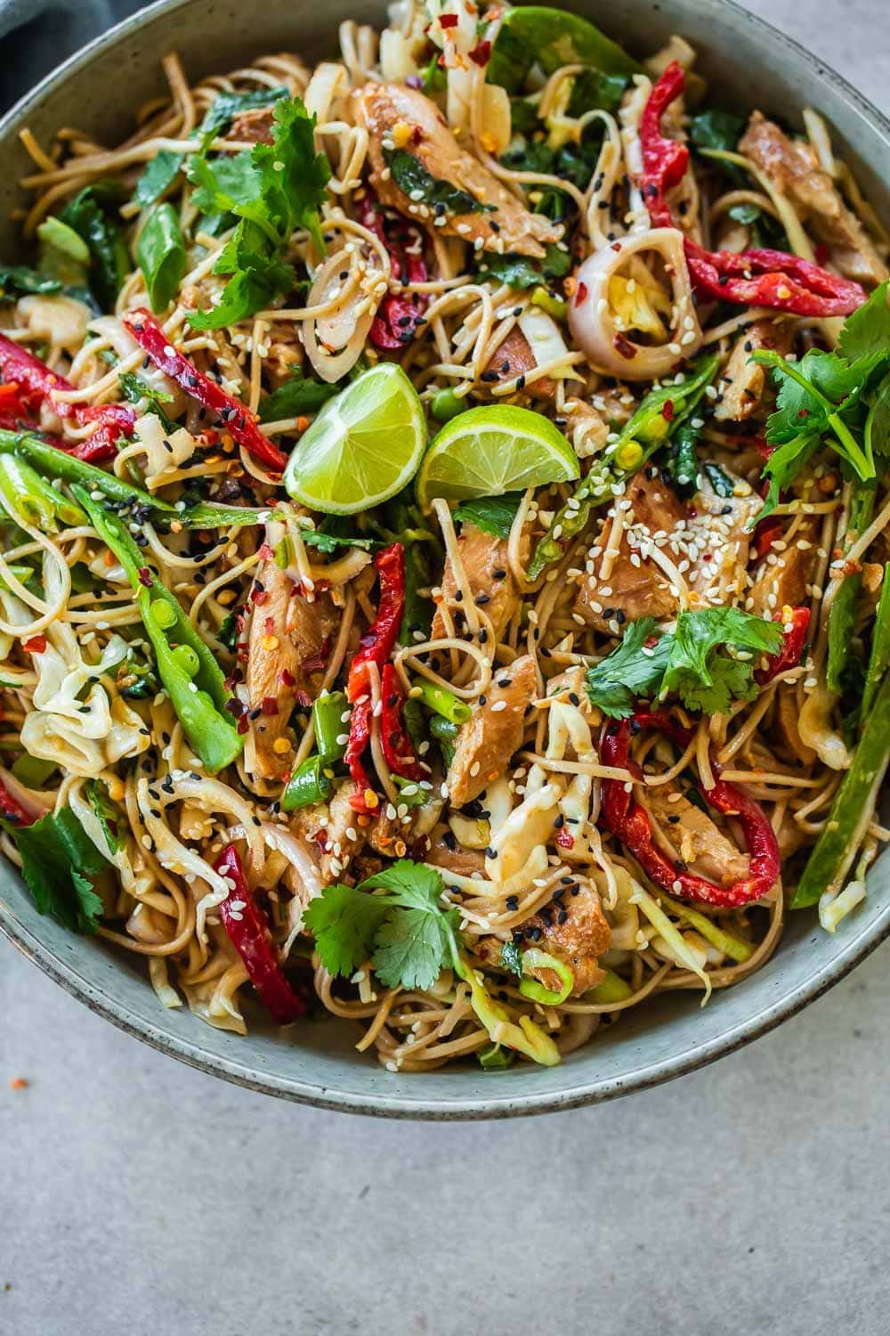 Creamy Thai Chicken Noodle Salad - Cook Republic 