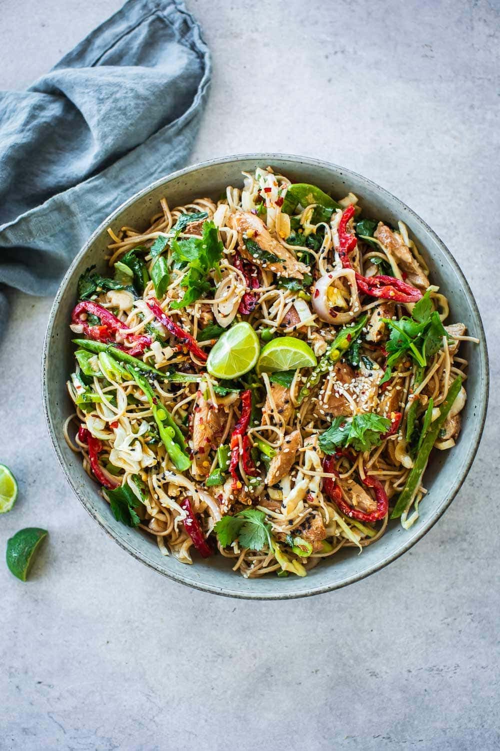 Creamy Thai Chicken Noodle Salad - Cook Republic 