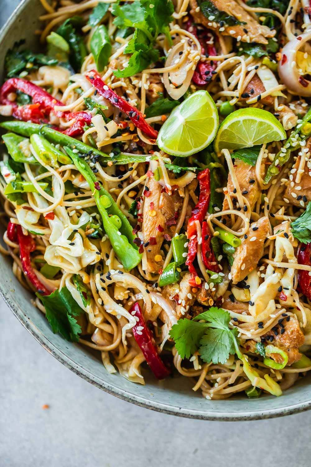 Creamy Thai Chicken Noodle Salad - Cook Republic 