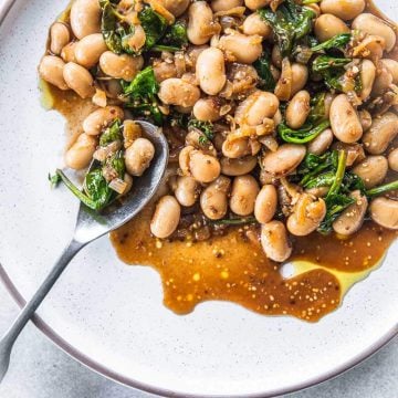 Spinach Garlic Butter Beans - Cook Republic