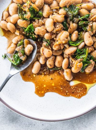 Spinach Garlic Butter Beans