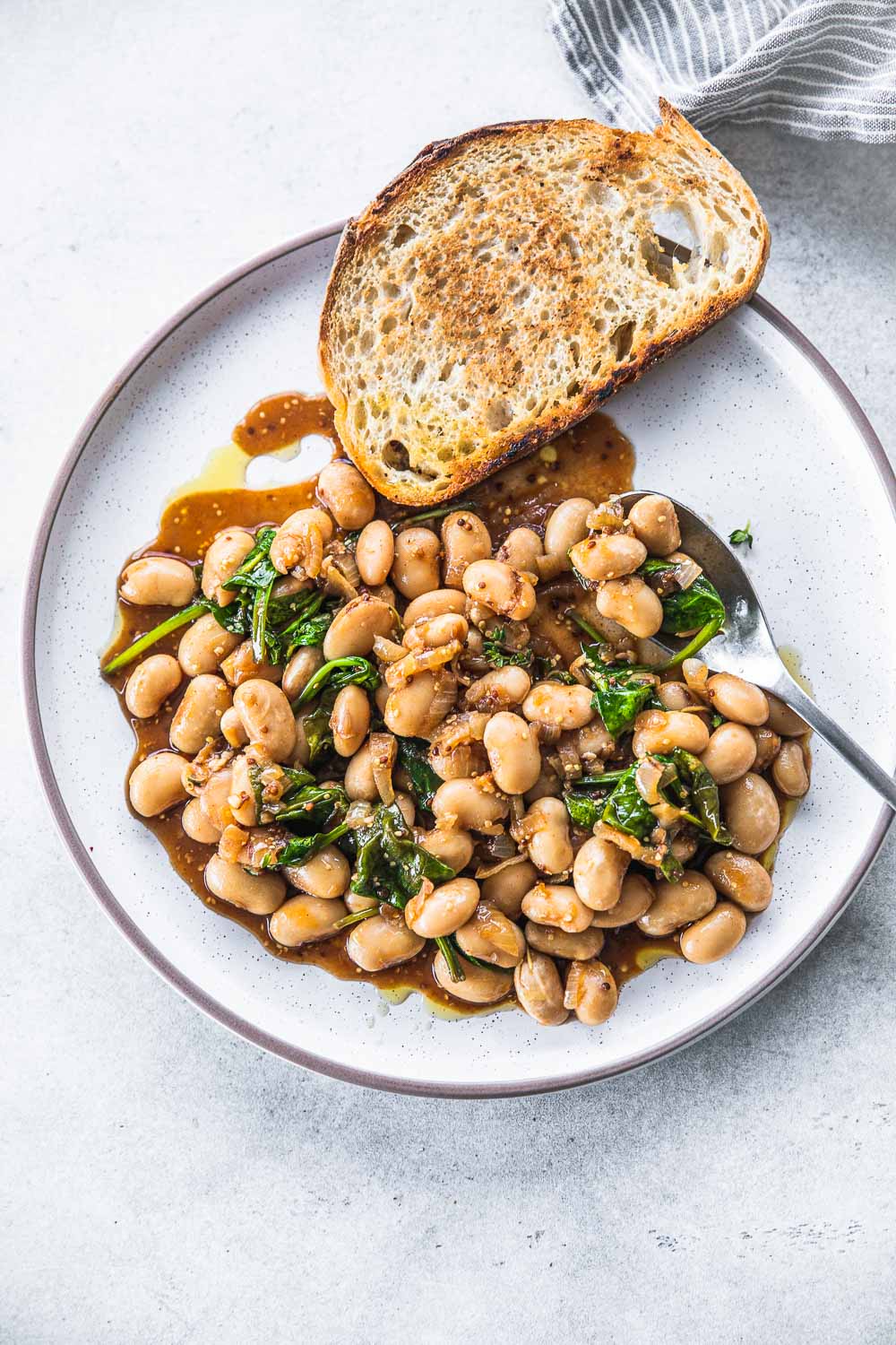 Spinach Garlic Butter Beans - Cook Republic