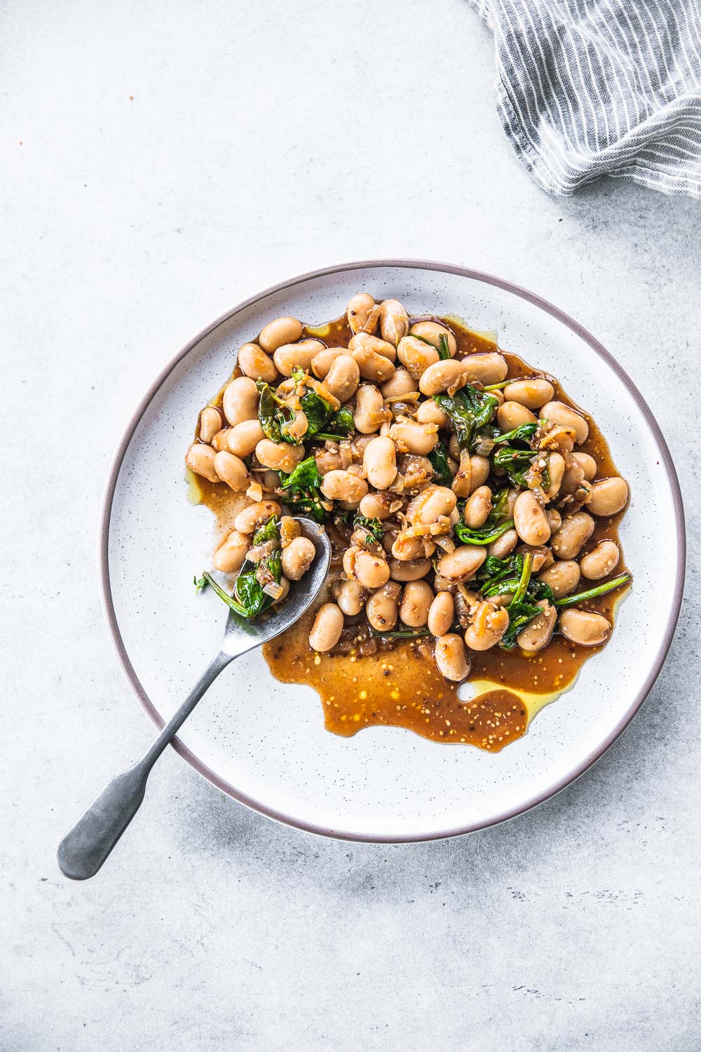 Spinach Garlic Butter Beans - Cook Republic