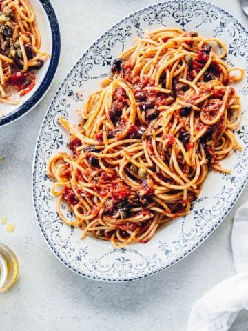 Vegan Spaghetti Puttanesca - Cook Republic