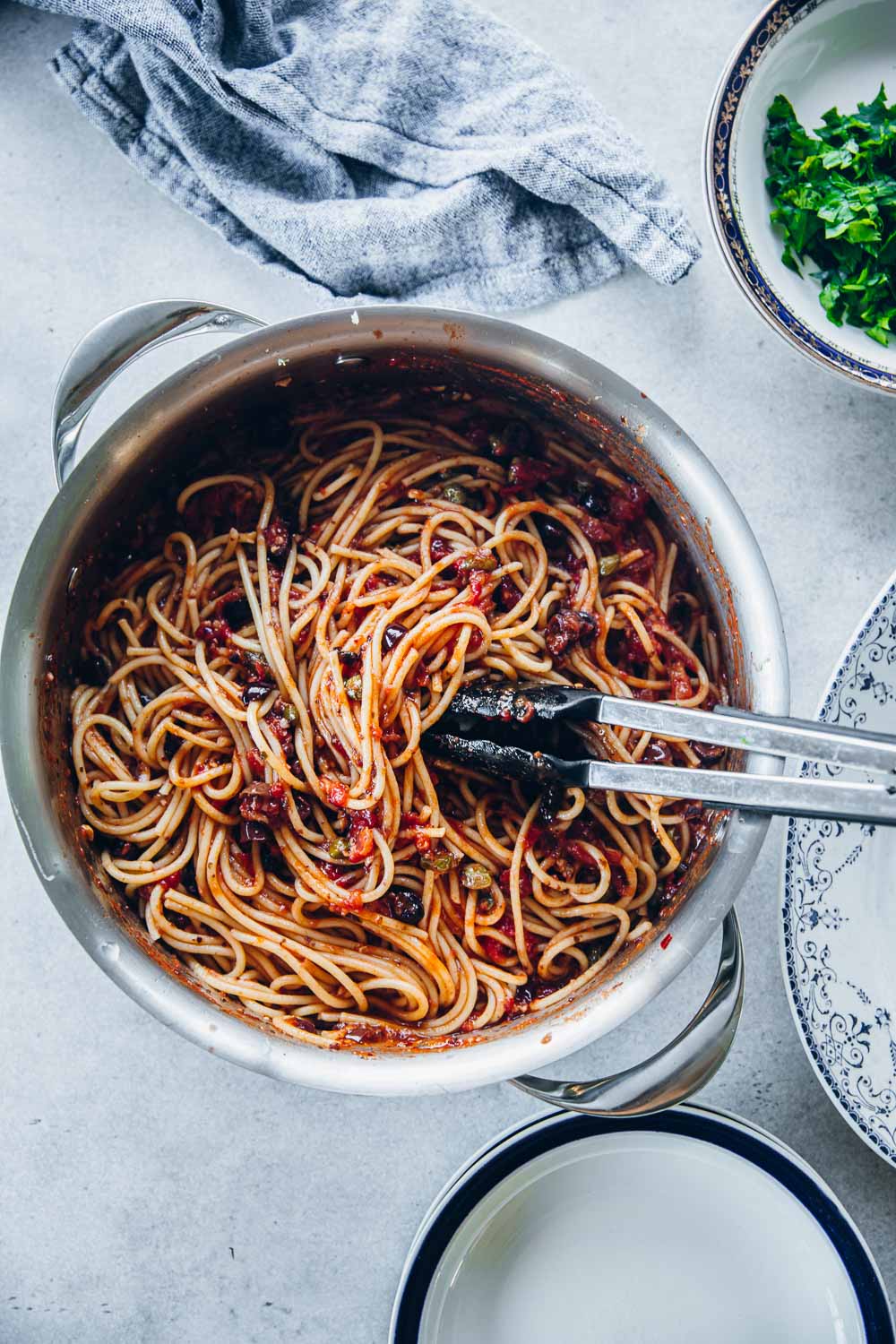 Vegan Spaghetti Puttanesca - Cook Republic