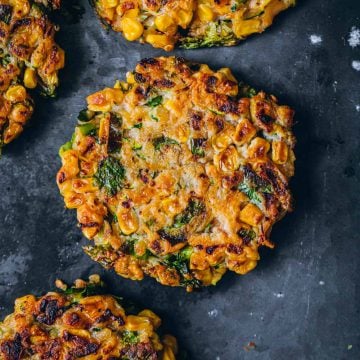 Vegan Zucchini Corn Fritters - Cook Republic