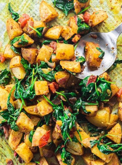 Oven Baked Aloo Palak